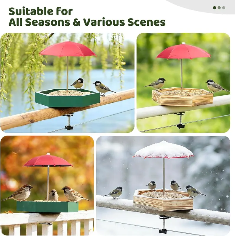 MIXXIDEA Bird Feeder Tray – Attracts a variety of wild birds