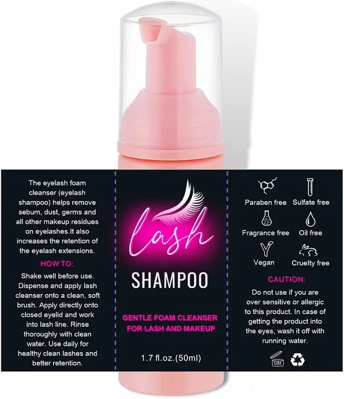 Mocomfor Lash Shampoo Label Stickers