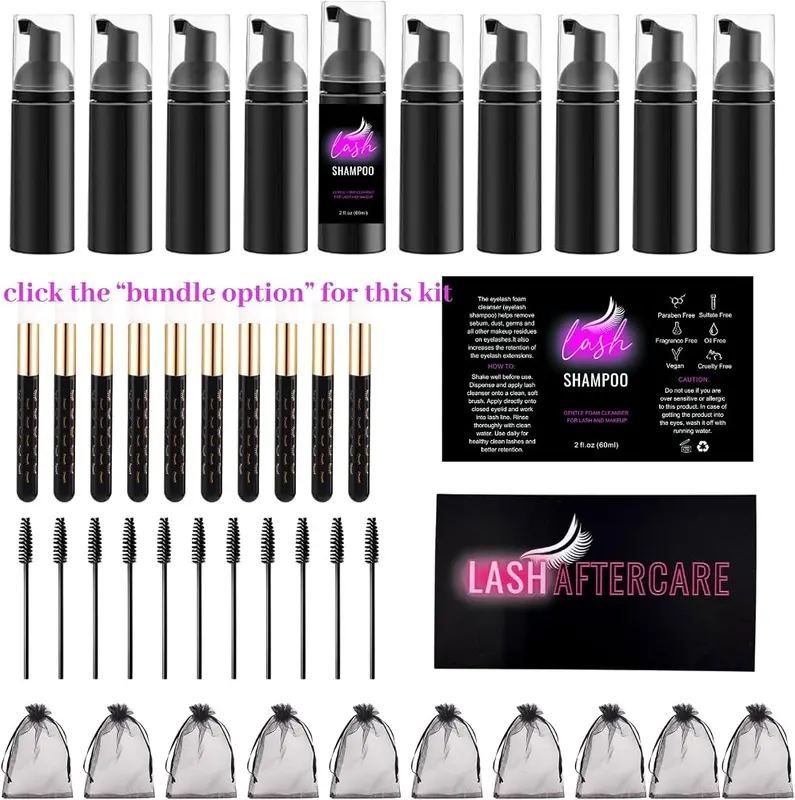Mocomfor Lash Shampoo Label Stickers – Recommend to pair with our lash aftercare instruction