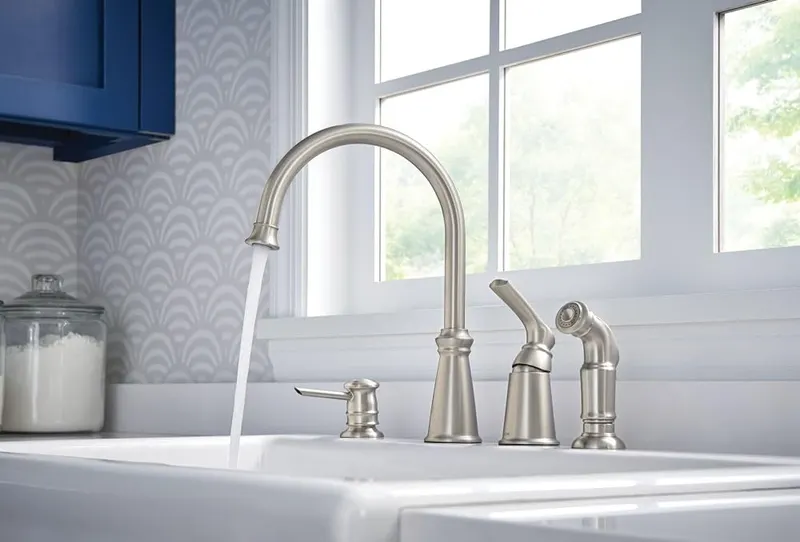 Moen Whitmore Spot Resist Stainless One-Handle High – Included side spray for convenient cleaning at
