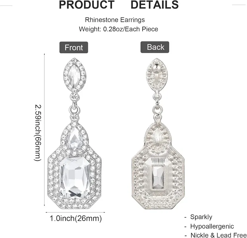 Moiegouct Rhinestone Earrings – Perfect Jewelry for Her