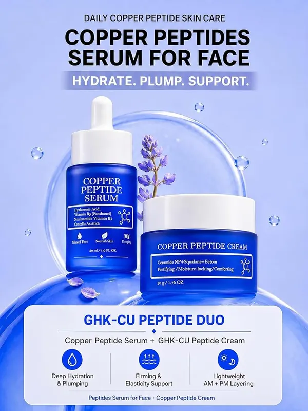 Molrol Copper Peptides Serum & Cream Set – Two step serum and cream routine
