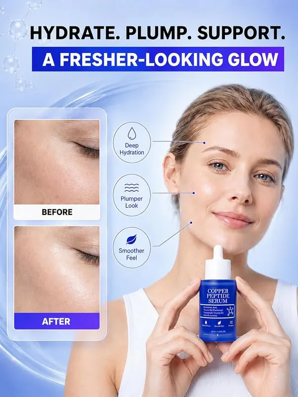 Molrol Copper Peptides Serum & Cream Set – Deep hydration and plumping support