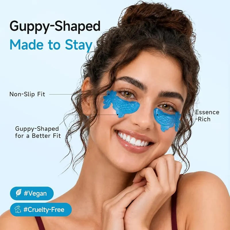 MOND’SUB Guppy-Shaped Hydrogel Eye Patches – Designed for puffy eyes and dark circles
