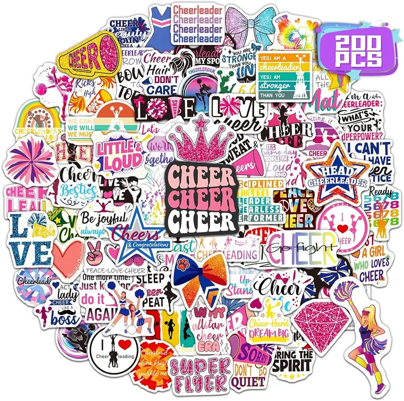 MonEnfance 200PCS Cheer Stickers