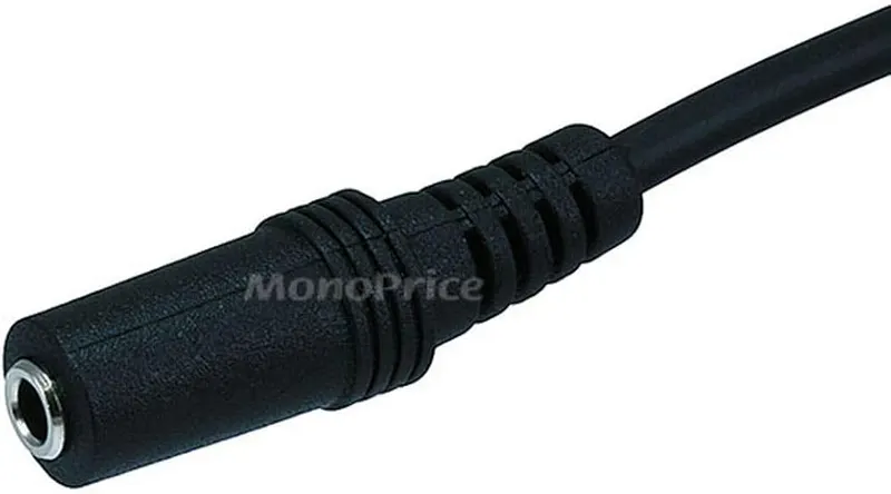 Monoprice 100649 12′ 3.5mm Stereo Plug/Jack M/F – This cable features a male 3