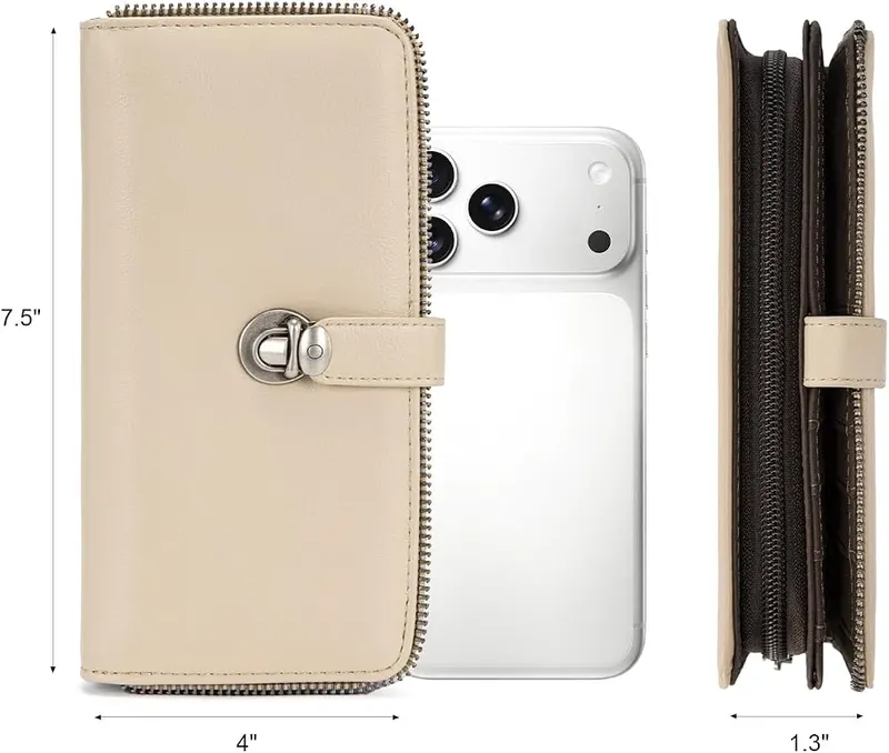 Montana West Large Bifold Wristlet Wallets – Built in secure ID window