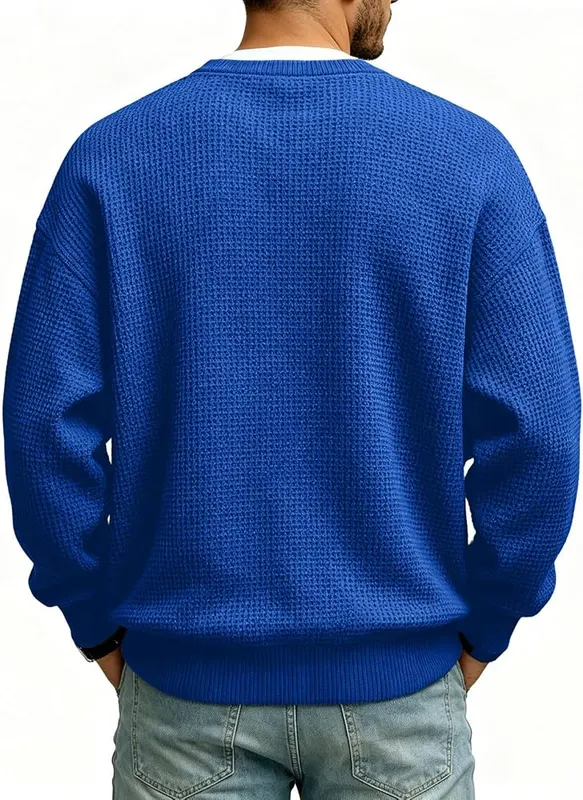 moolBeko Layered Waffle Comfort Tee Men Long I014-royal Blue – product photo 7 of 7