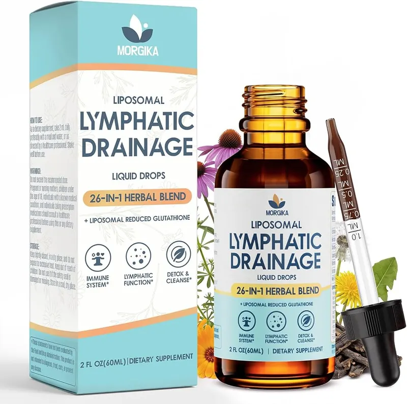 MORGIKA 27-in-1 Lymphatic Drainage Drops – Comprehensive twenty seven in one herbal blend