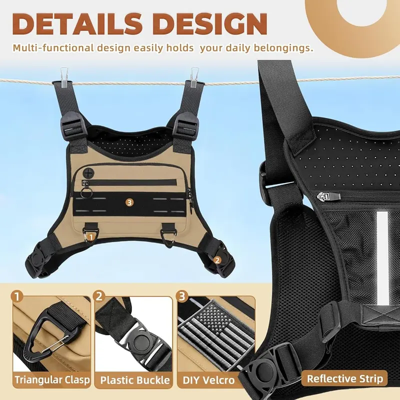 Muserise Sports Chest Bag – Water resistant nylon material