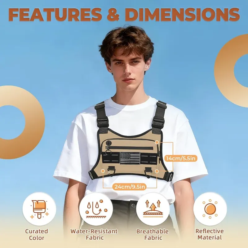 Muserise Sports Chest Bag – Four adjustable straps