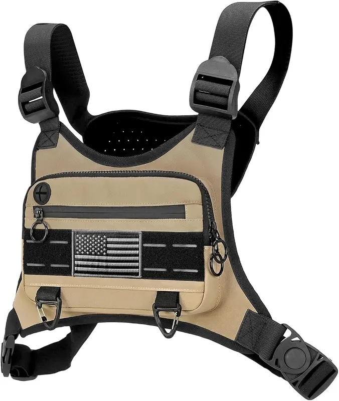 Muserise Sports Chest Bag – Khaki neutral colorway option