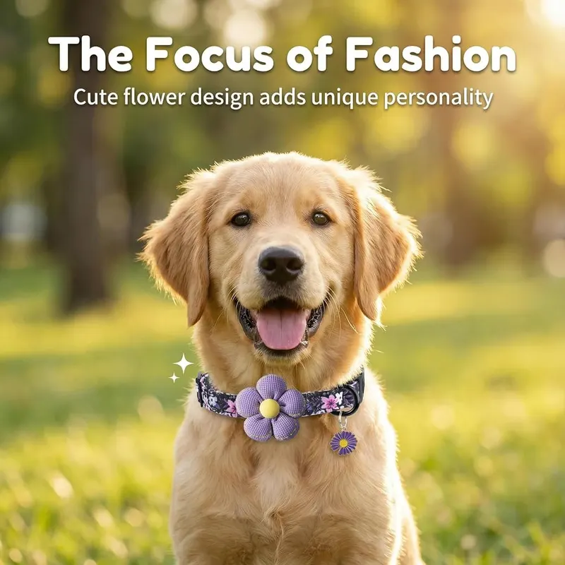 MUZIEBA Cute Dog Collar – Adjustable slider for a snug fit