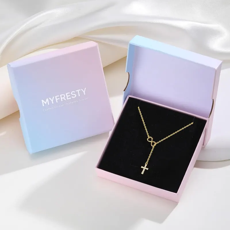 Myfresty 925 Sterling Silver Infinity Cross Necklace – Versatile gift for multiple occasions
