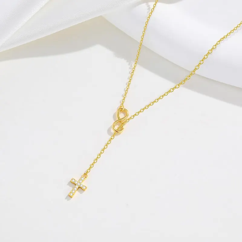 Myfresty 925 Sterling Silver Infinity Cross Necklace – product photo 7 of 7