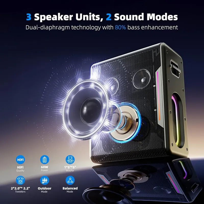 Myscenetang Portable Karaoke Machine – Sound Quality-New Upgrade：Wireless karaoke machine is equipped