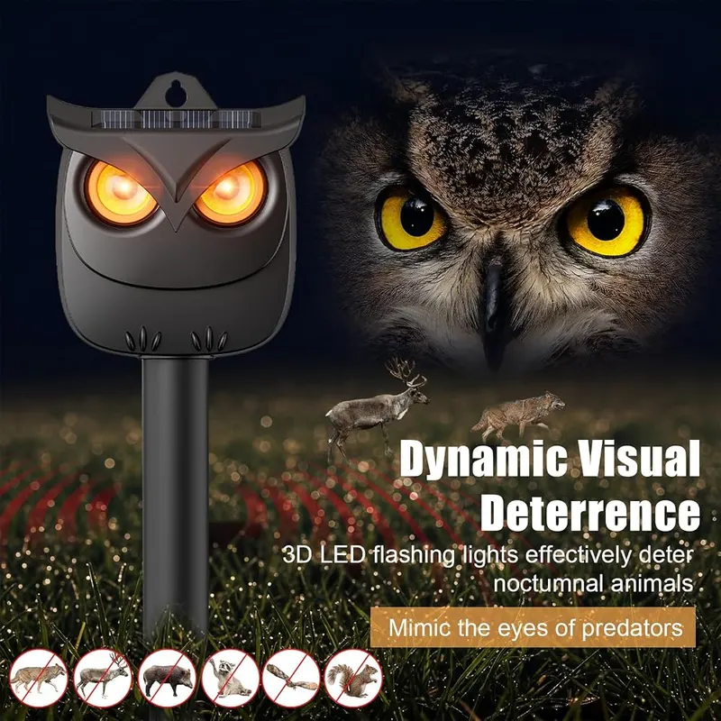 Mysora 2 Pack Solar Owl Animal Repeller – product photo 8 of 9