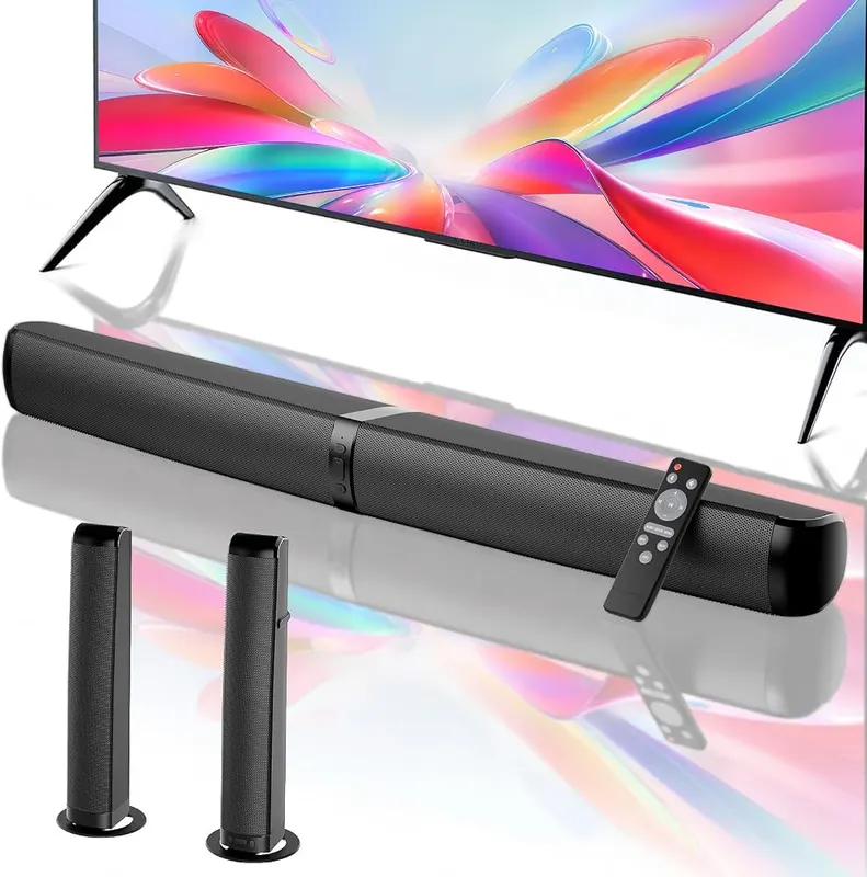 MZEIBO Sound Bar Black – 90W output with deep bass