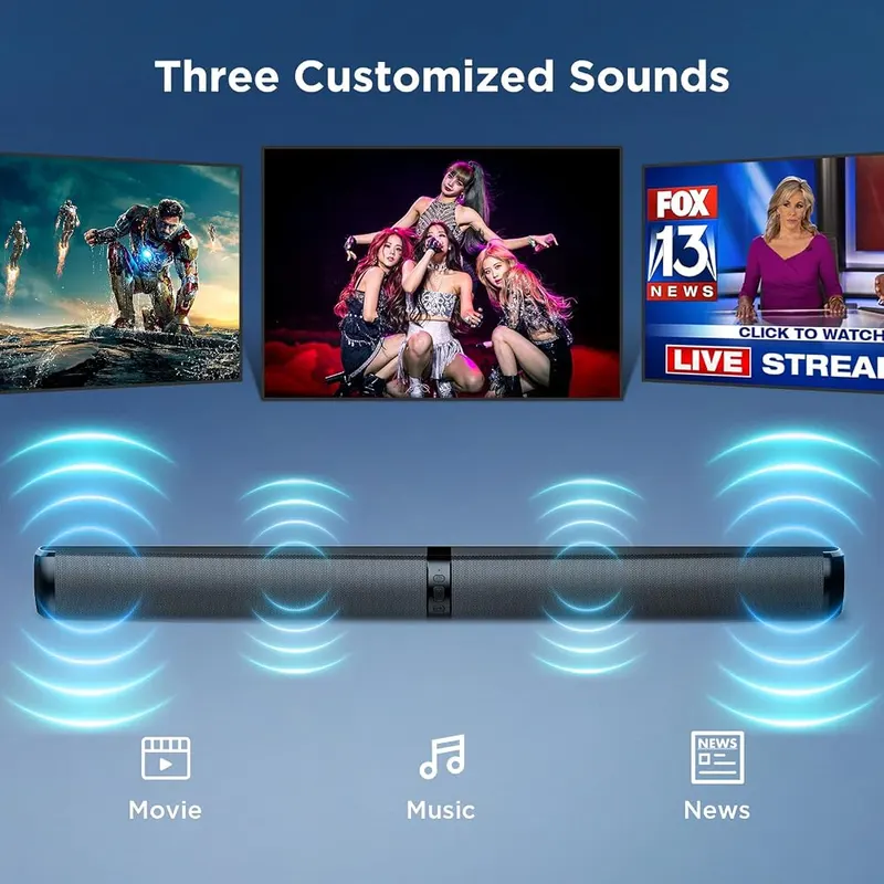 MZEIBO Sound Bar Black – product photo 8 of 9