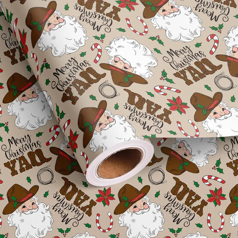 N/A Altarho Western Christmas Wrapping Paper Roll