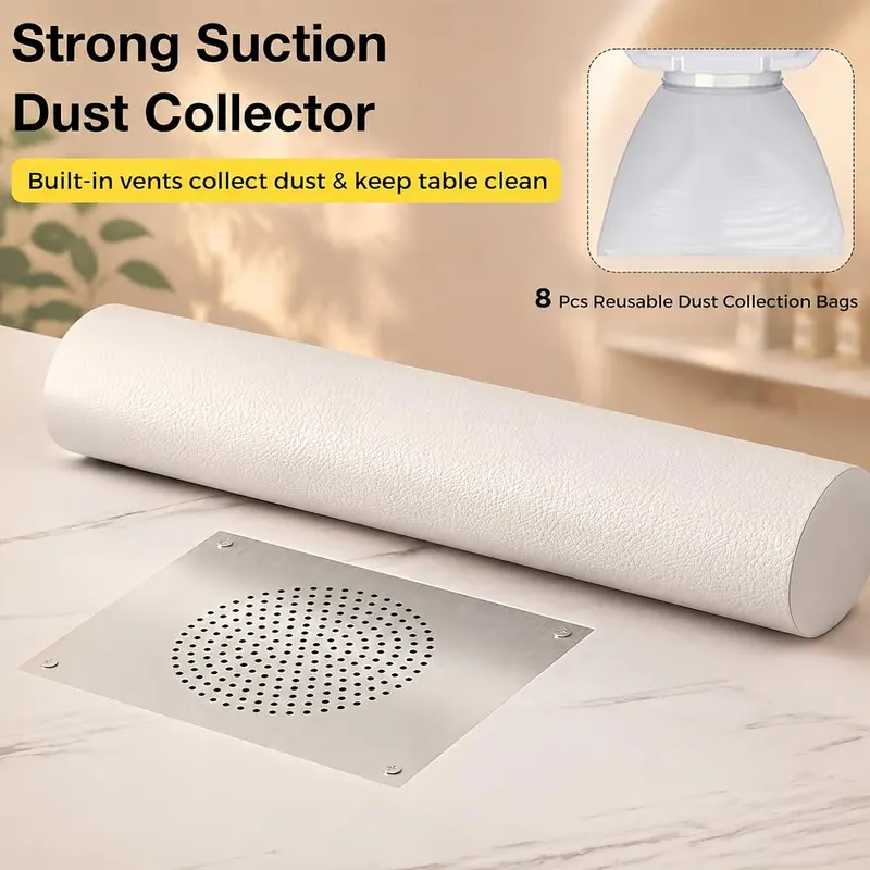 N/A Double Manicure Table – Built-in dust collector included