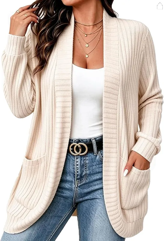 N/A POGTMM Womens Plus Size Sweaters Open