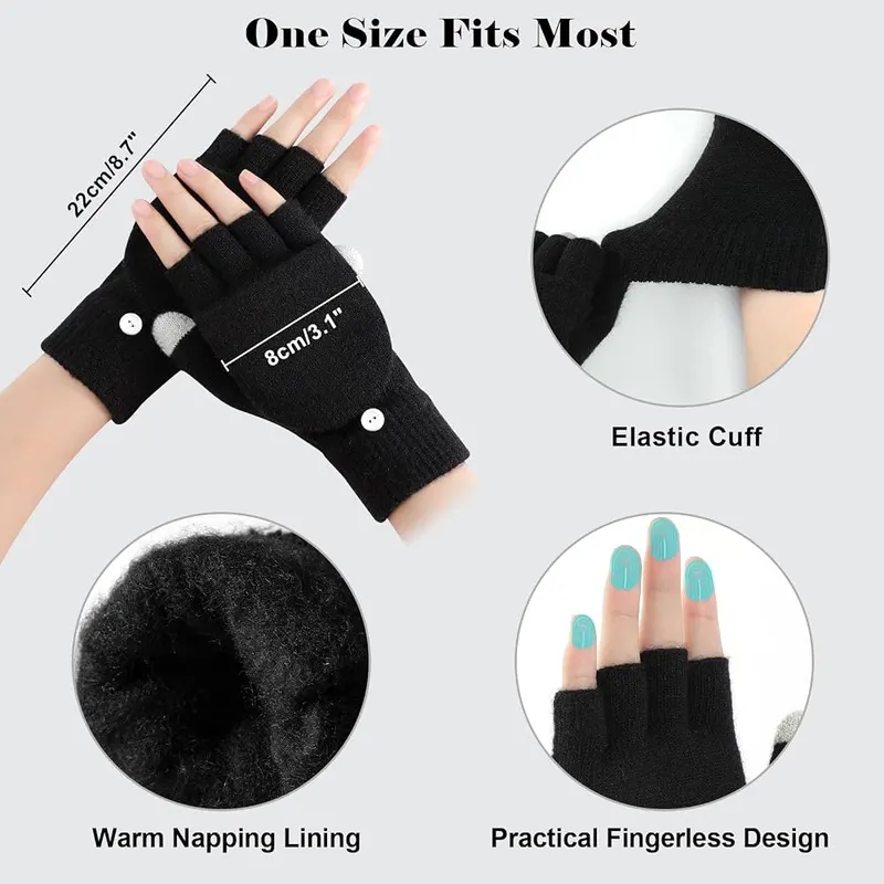 N/A Premillow Winter Fingerless Gloves – product photo 3 of 8