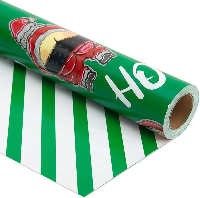 N/A Vnaaem Reversible Funny Christmas Wrapping Paper