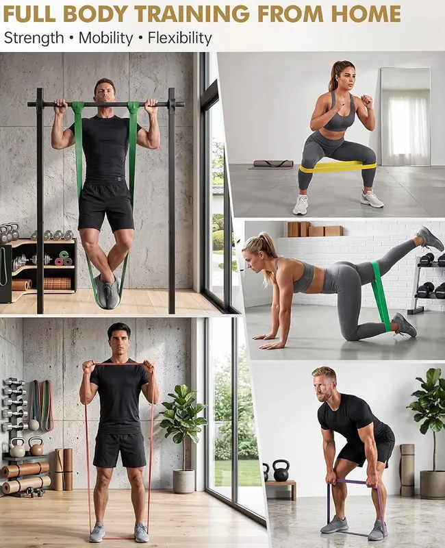 Naitesen 8PCS Resistance Bands – Four long and four loop bands