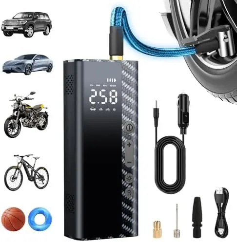 Nanming Tire Inflator Portable Air Compressor – Cordless and 12V DC dual power