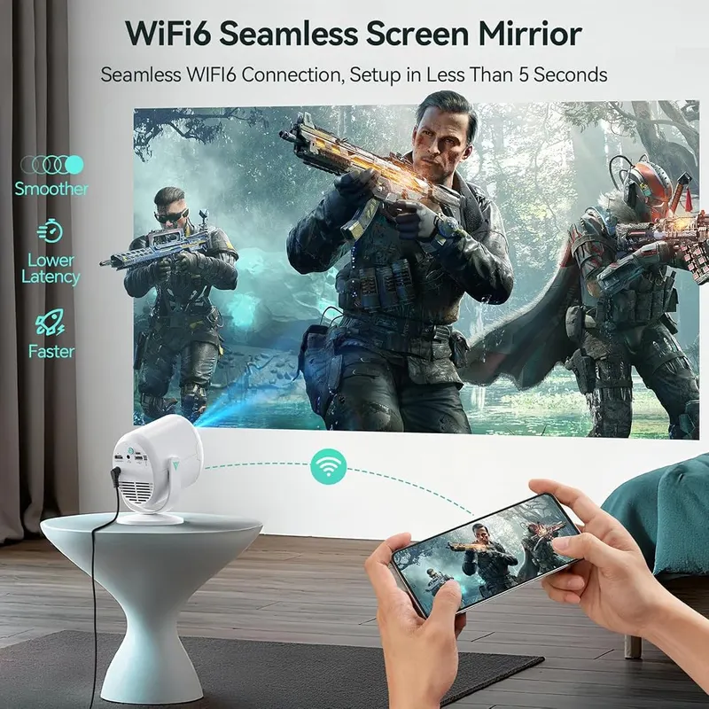 Nasin Mini Projector VF211 – Wireless mirroring for iOS and Android