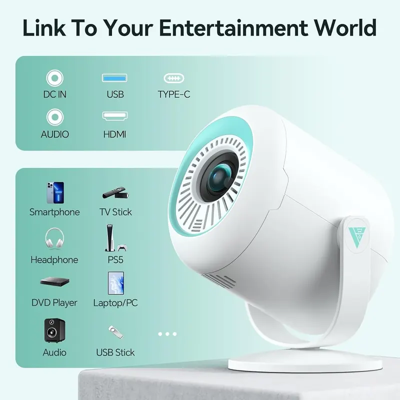 Nasin Mini Projector VF211 – Forty to one hundred seventy inch display