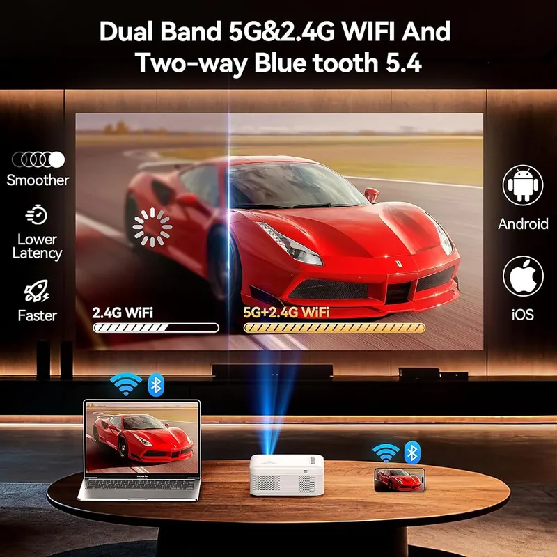 Nasin Mini Projector White – White Nasin mini projector
