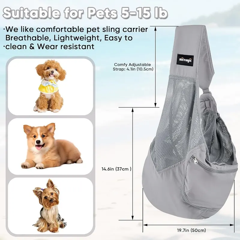 NATUYA Small Dog Sling Carrier – Ultra-Lightweight Design