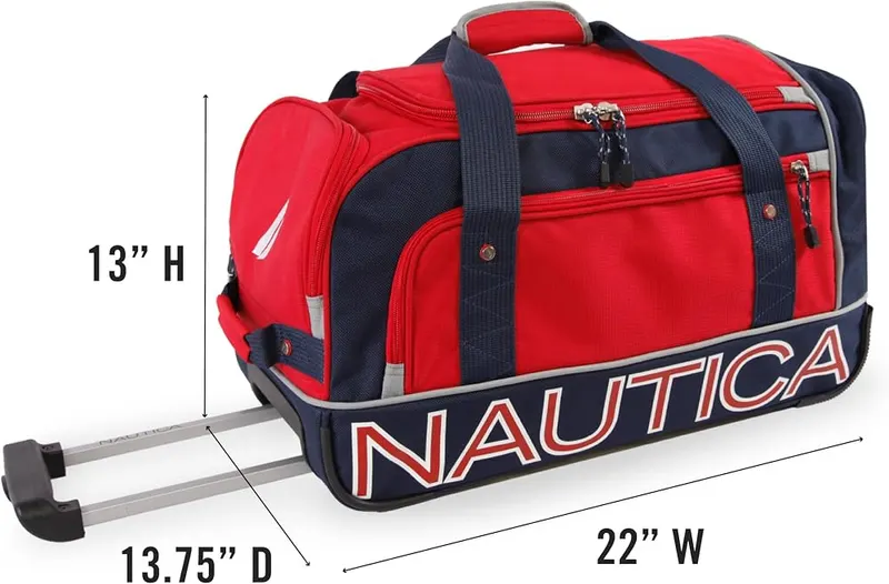 Nautica Submariner 22″ Rolling Duffel – Two large exterior zippered pockets