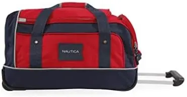 Nautica Submariner 22″ Rolling Duffel – Side zippered shoe tunnel pocket