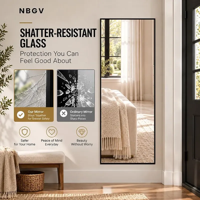 NBGV 57″x21″ Full Length Mirror – HD tempered glass