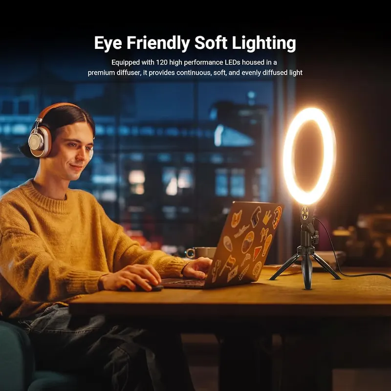 NEEWER Entry Level Version 10.5″ Desk Ring – Customizable Lighting & Timer