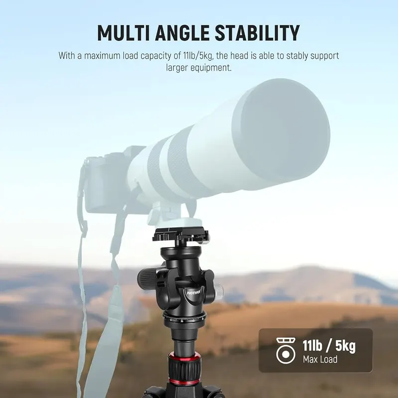 NEEWER Video Camera Tripod Pan Tilt Head – product photo 7 of 9