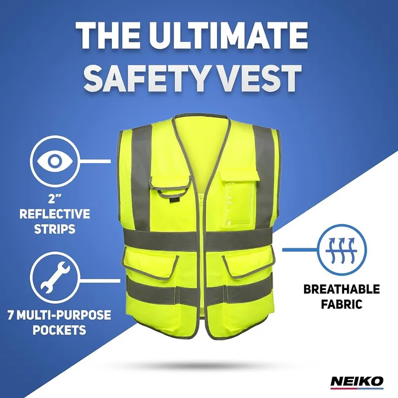 Neiko High Visibility Safety Vest ANSI Class – product photo 2 of 6