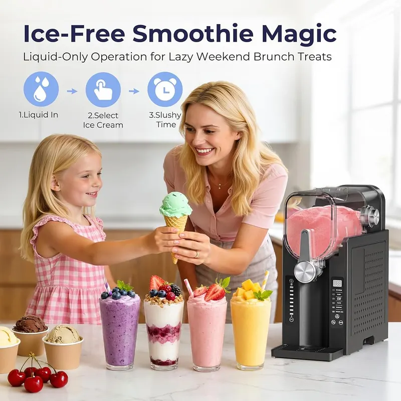 NEOISM Slushie Machine Black – LED display with temperature control