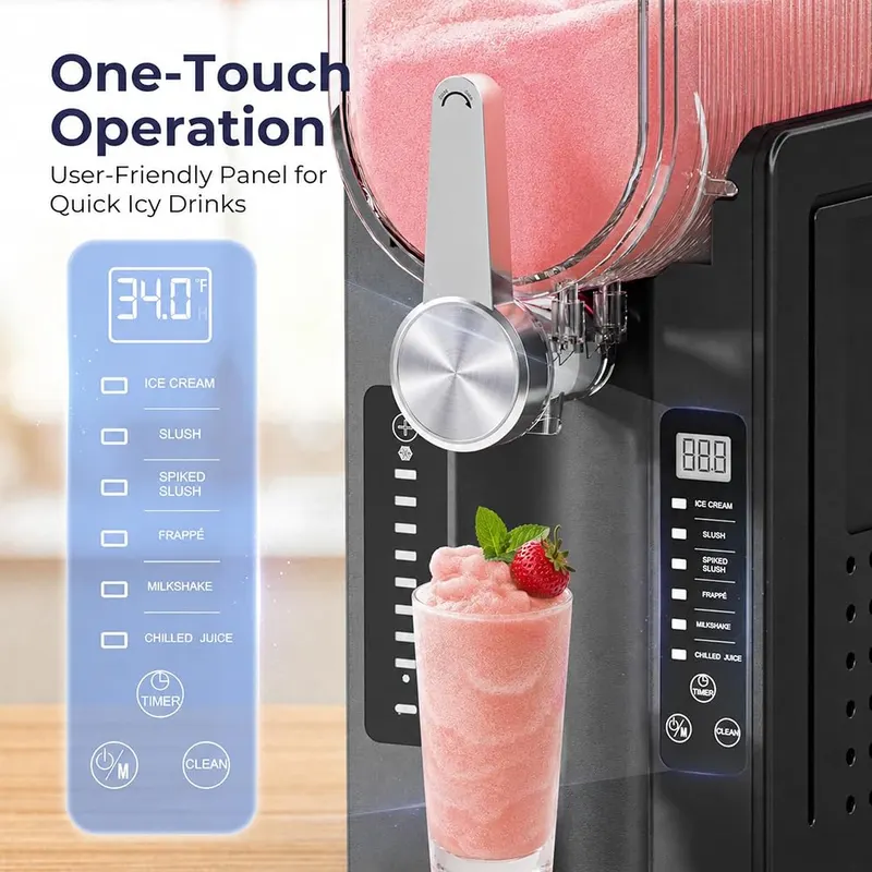 NEOISM Slushie Machine Black – 12-hour scheduling timer