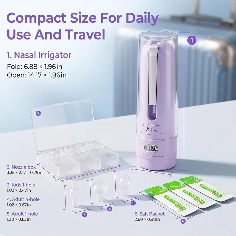 NETI BUDDY Electric Nasal Irrigator – Three Pressure Modes - Our sinus cleaner machine