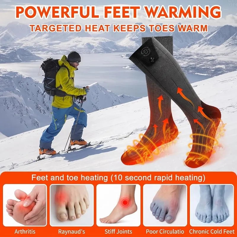 Netraty Heated Socks Gray – Rechargeable heated socks