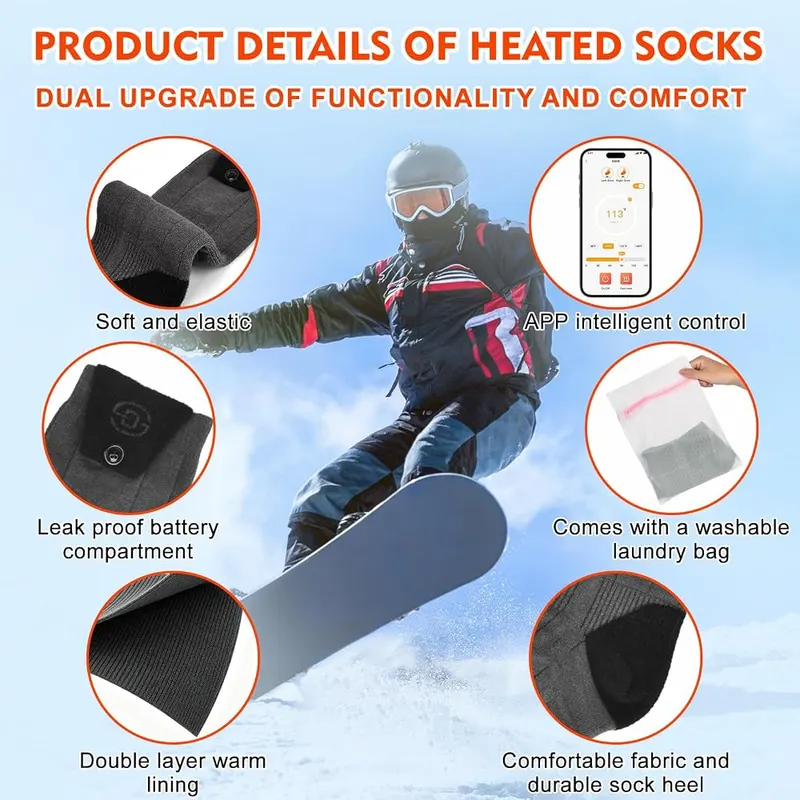 Netraty Heated Socks Gray – product photo 9 of 9