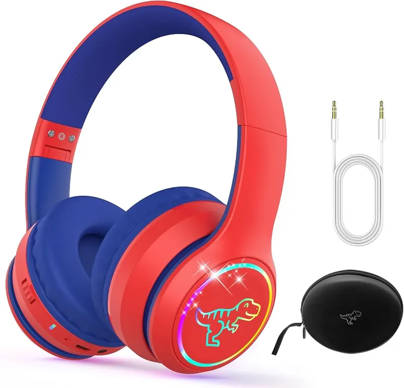 Niecase Kids Wireless Headphones in red blue