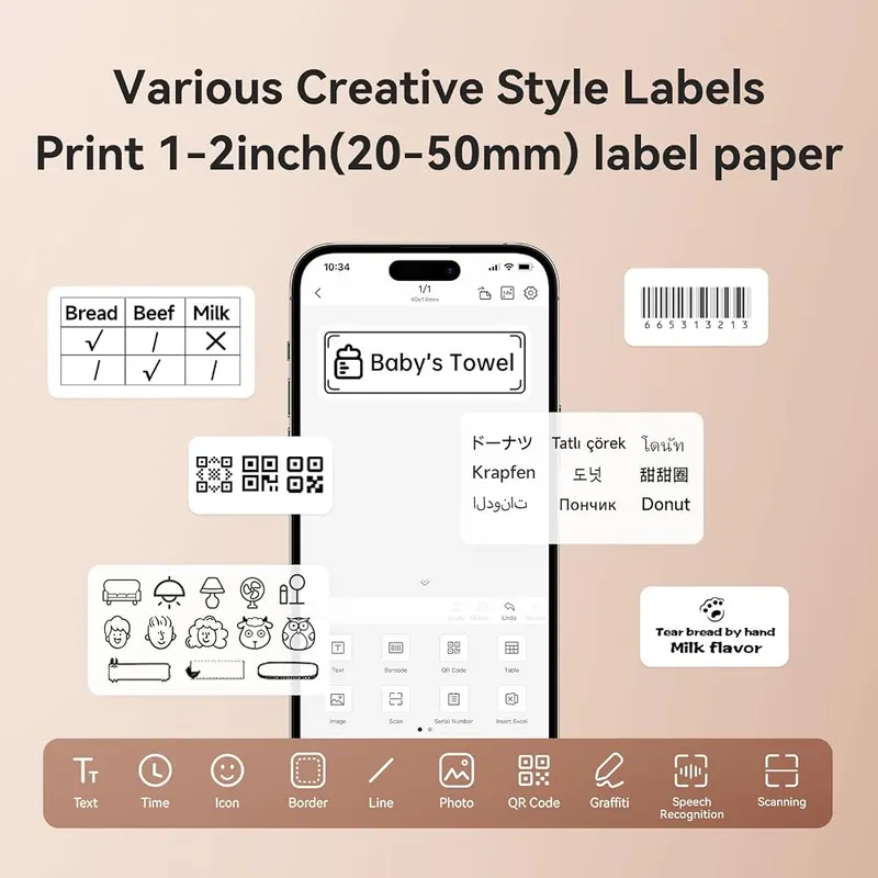 NIIMBOT B1 Label Maker Machine Silver Gray – product photo 8 of 9