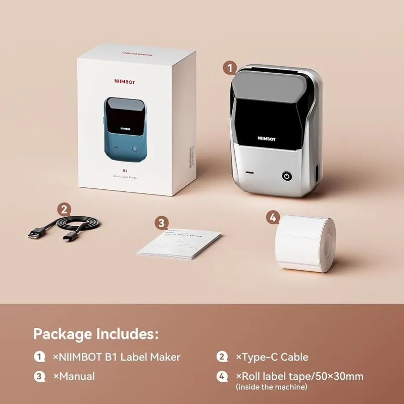NIIMBOT B1 Label Maker Machine Silver Gray – product photo 9 of 9