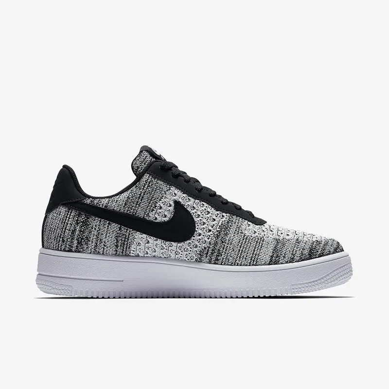 Nike Men’s Air Force 1 Flyknit 2.0 Black Black Pure Platinum Black White 1 – Foam midsole so durable that it also functions