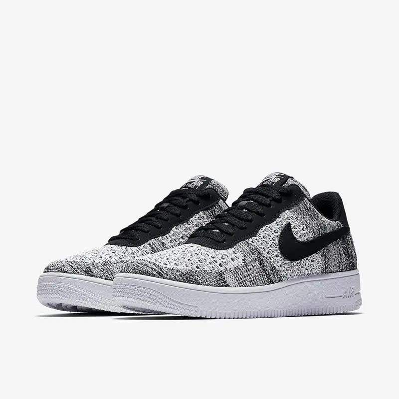 Nike Men’s Air Force 1 Flyknit 2.0 Black Black Pure Platinum Black White 1 – product photo 5 of 6
